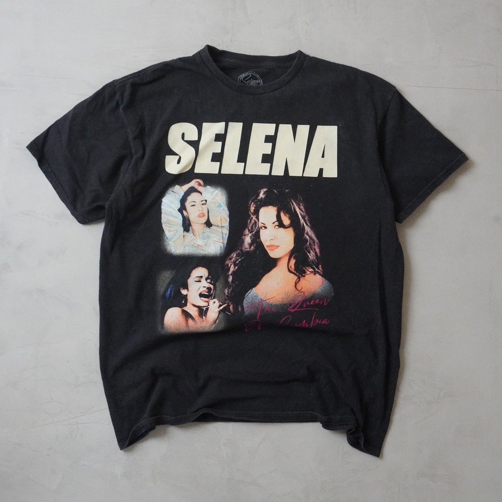 Selena Quintanilla The Queen‎ of Cumbia Graphic T-Shirt Mens Large Black